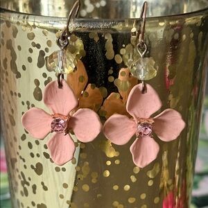 4/$20 Pink Floral Earrings